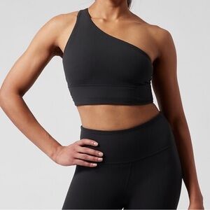 Athleta One-Shoulder Peach Sport Bra